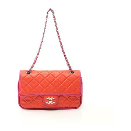 Chanel Vintage Pre-owned Shoulder Väska orange, Dam Vintage Väskor, Dam, Storlek: ONE SIZE