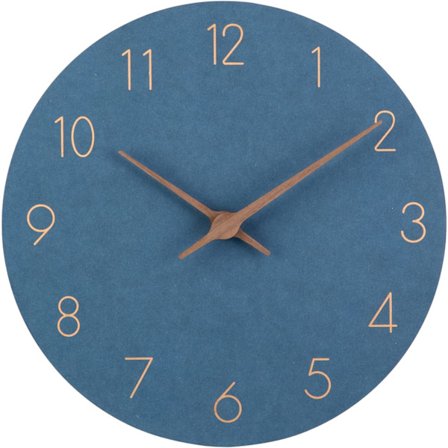 30cm puinen seinäkello 12 tuuman kello Vintage Retro Mute Silent Wall Pendulum Ei ääntä tikittävät arabialaiset roomalaiset numerot Sisustus 