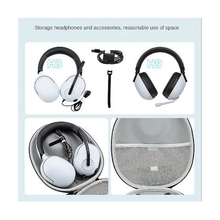 Kuulokkeiden pidike, iskunvaimennus, pudotusten esto, kova matkakassi Inzone H3 H7 H9 Luetoothille