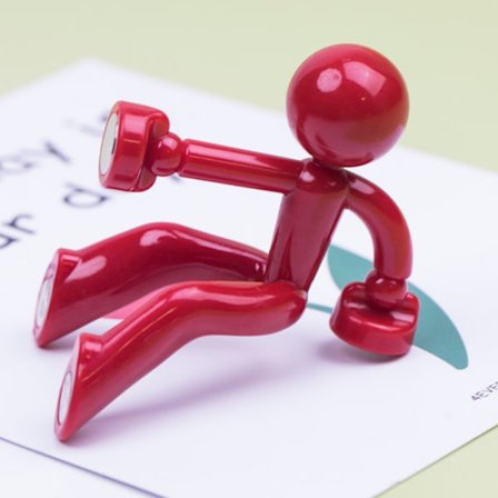 Rød Klatrende Gammel Mann Kjøleskapsmagnet - Rød