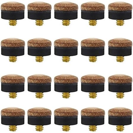 20 st 10 mm skruv-på poolbiljardspetsar Snooker skruv-på spetsar Biljard mjuka