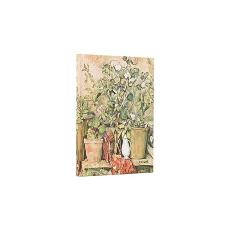2026 Cezanne's Terracotta Pots and Flowers Mini 12-month Verso Hardcover Flexi Dayplanner 2026 (Elastic Band Closure) (inbunden, eng)