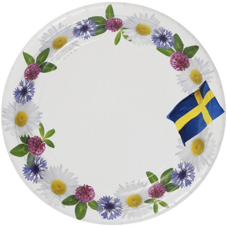 Tallrik blommor 23cm FSC 8/fp - Lyreco - Kök och servering - Engångsartiklar - Tallrikar - Papper