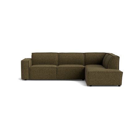 Modesto Mørkegrøn Lyon Højrevendt Hjørnesofa - Tidløst Design, Høj Kvalitet - Stue Hygge Sofa - 289x218x80cm