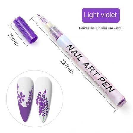 Nail Art Drawing Pen Graffiti Gel Pen PURPLE 0.5MM 0.5MM