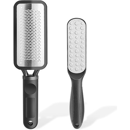 Fodskraber til død hård hud, professionel hælskraber til fødder, genanvendelig kolossal fodskraber i rustfrit stål.