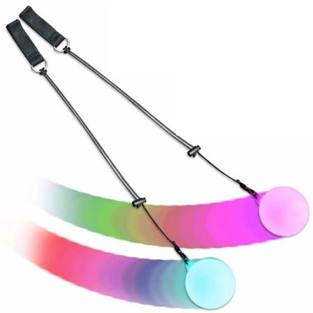 LED POI boll lysande magdans kastning boll yoga träning rekvisita scen framträdande tillbehör