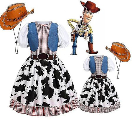 Woody Cosplay Girls Karneval Mamma Kostym Med Hap För Barn Halloween Födelsedagsfest Vuxen Vestido