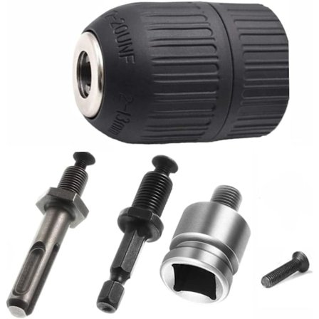 2-13mm Nyckellös chuck 1/2-20UNF Nyckellös chuck med SDS Plus adapter Borrtillbehör