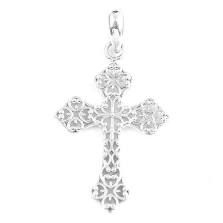 Korshänge, Silversmycken, Handgjort hänge, 925 Sterling Silver, Statement Smycken, Presenter till H