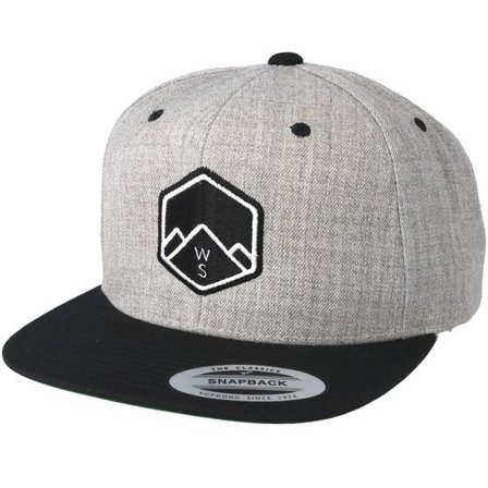 Wild Spirit - Grå snapback Keps - WS Badge Grey/ Black Snapback @ Hatstore