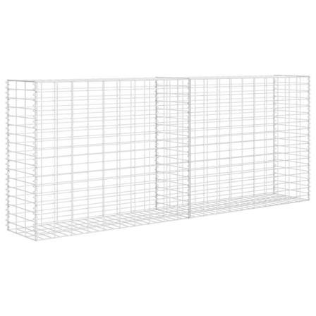 Vidaxl Gabion Galvaniserat Stål 85x30x200 Cm Silver