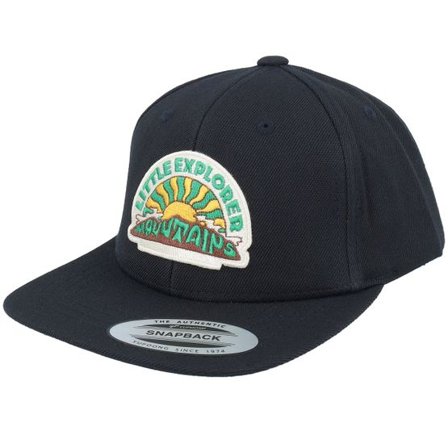 Kiddo Cap - Svart snapback Keps - Kids Little Explorer Mountain Patch Black Snapback @ Hatstore