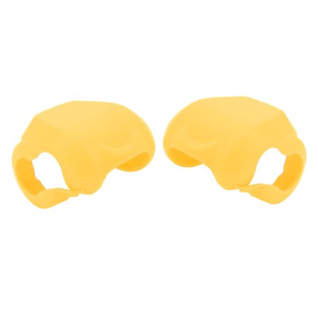 1 par silikon fiskehjulsdeksel bærbar vanntett slitesterk fiskehjulsbeskyttende deksel gult