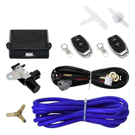 Bil Trådløs Fjernstyrt Vakuum Eksos Stengeventil Vakuum Eksosrør Ventil Kontroller Sett Passer for - -