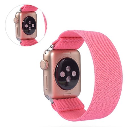 Apple Watch Series 5 40mm yksivärinen nylonkellonauha - Vesimelonin Punainen