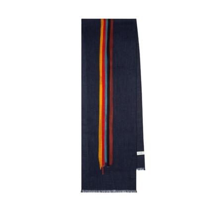 Paul Smith, Painted Stripe Scarf Niebieski, Mężczyzna, Rozmiar: ONE Size