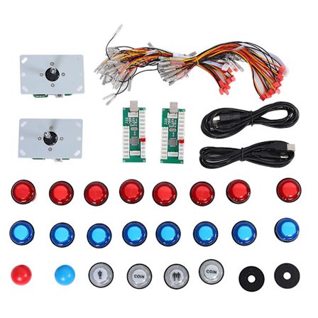 DIY Arcade Game Joystick Sæt USB Computer Chip Kontrolpanel til PS3/PC Gamepad Knap med Lys