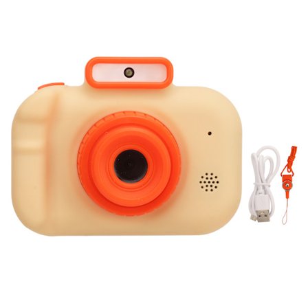 Barnkamera HD 40 MP Dual Camera 2,0 tum IPS-skärm 600mAh Night Vision USB Uppladdningsbar digital videokamera för barn Gul