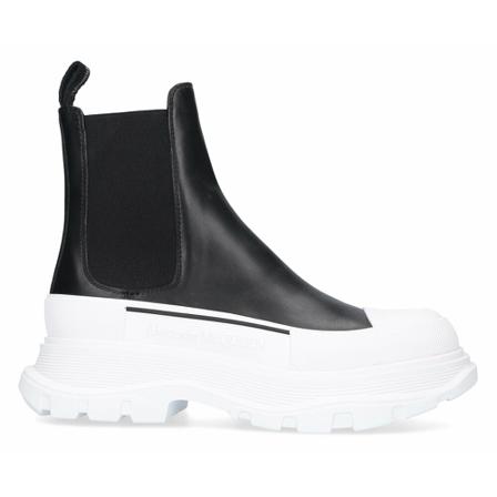 Alexander McQueen, Chelsea Boots Tread Slick Kalbsleder Czarny, Kobieta, Rozmiar: 38 EU