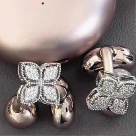 Rhinestone för Clip on Earbuds Open Ear, Zirkonia Dekorativt Hörlurstillbehör