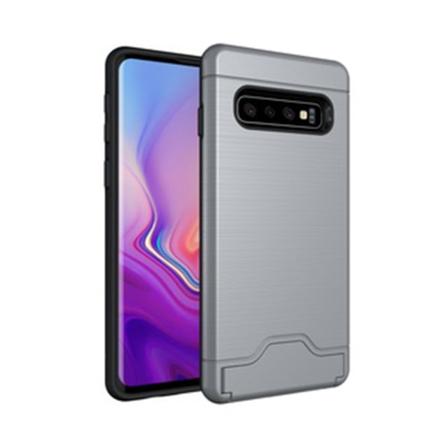 Samsung Galaxy S10 Plus - Stilrent Skal med Kortfack (JENSEN) Grå