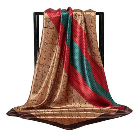 Silk Scarf Sjal BRUN