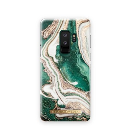 Printed Case Galaxy S9 Plus Golden Jade Marble