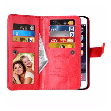 Stilrent Smart 9-korts Pl nboksfodral f r iPhone 8 PLUS FLOVEME Rosa