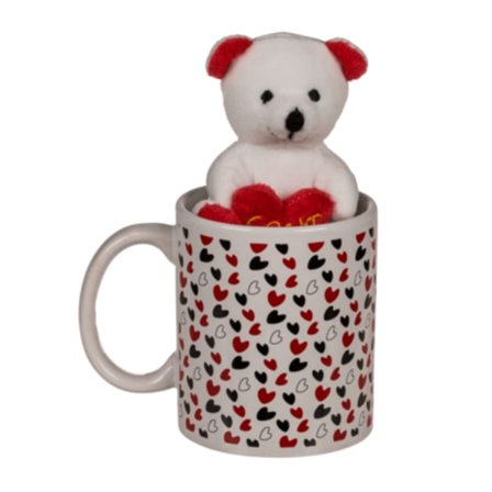 Out of the Blue Stoneware Mug - Little Hearts | Teddy Bear