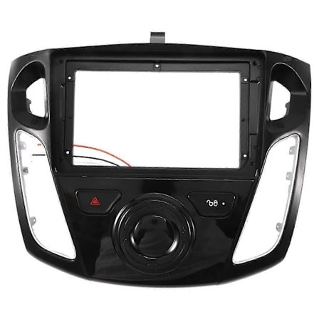 9 tums bilradio Fascia Dash Trim Kit Kompatibel med Kompatibel med Focus 3 2012-2017 Stereo DVD-spelare Ombyggnadsram-WELLNGS