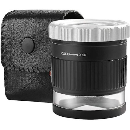 30x Lupp med 6 LED-lampor, Vikbar och Justerbar