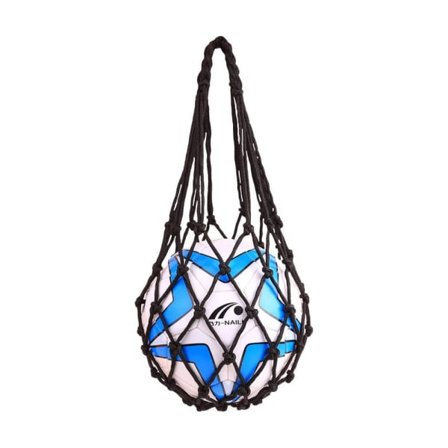 IC Mesh Bag Volleyball Basketball Fotball Fotball Oppbevaring Mesh Bærenett for en Ball (Svart)