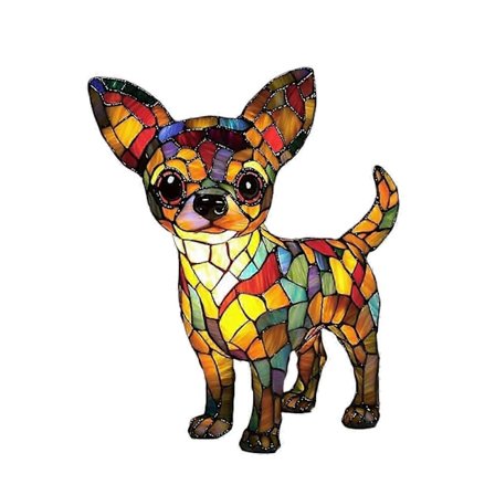Søt Chihuahua Nattlampe, Hundeserie Malt Kunst Nattlampe, LED Lys Ornament, Perfekt Gave til Hundelskere, Hjem & Kontor Dekor-lingling}