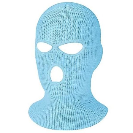 3-hole Knitted Full Face Cover Ski Neck Gaiter, Winter Balaclava