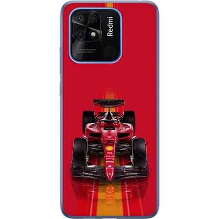 Yhteensopiva Puhelinkuori Xiaomi Xiaomi Redmi 10C Ferrari Formula 1 -auto ikonisessa punaisessa muotoilussa urheilullisella tarkkuudella