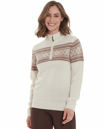Whistler Flash W Half Zip Knit Marshmallow