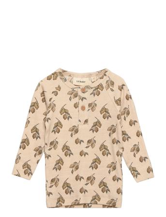 Nbngayo Ls Slim Top Lil T-shirts Long-sleeved T-shirts Multi/mönstrad Lil'Atelier