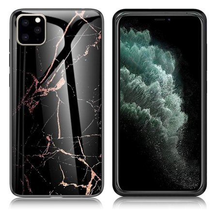 Fantasy Marmor iPhone 11 Pro Max skal - Svart/Guld