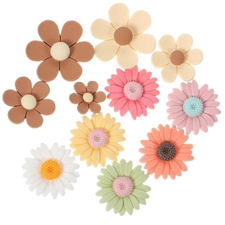 12 st Blomsterkylskåpsmagneter Självhäftande Magnetiska Kylskåpsdekaler Bildekaler Härliga Klistermärken för Whiteboard Kylskåp Bil-Perfekt