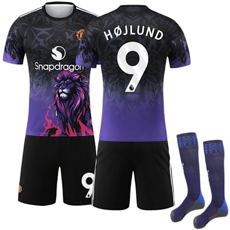 Man Utd 2025-26 Drakter for Voksne & Barn med Sokker - Nr. 9 Højlund