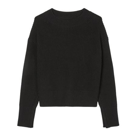 Marc O'Polo Knitted crewneck jumper, relaxed fit Sort, Dame Striktrøjer