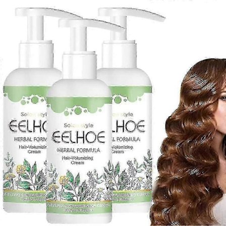 1-3 stk. Eelhoe Herbal Formula Hårvolumengivende Creme, Hårglattende Volumengivende Creme, Booster Krøller Og Reducerer Krus