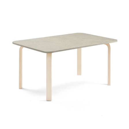 Table ELTON, 1200x800x590 mm, grey linoleum, birch