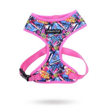 Urban Pup - Pink Graffiti Hundesele - Klassiske hundeseler, step-in, jacket seler, trekkseler, vinterseler & Y-seler på Doggie.no