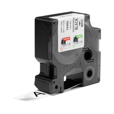 DYMO Tape Rhino flex nylon 19mm svart på vit - Lyreco - Kontorsmaskiner - Märkmaskiner och tape - Tape - Dymo Rhino