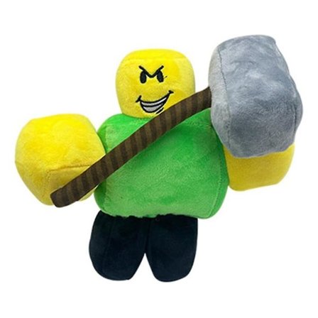 Mjuka leksaker Robot Stoppade dockor Skrivbordsdocka Prydnader Lättstädade plyschprydnader Baller Roblox Plysch Hammer