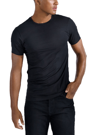 Bread & Boxers Crew-Neck Tencel Underlinnen t-shirts Herr Svart S