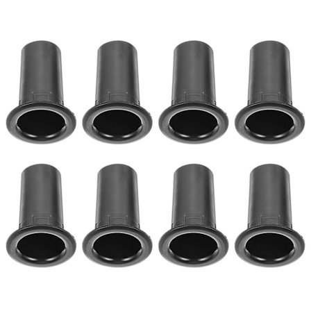 8 stk. sett høyttalerguide hullkontakt høyttalerboks port rør Abs høyttalerdeler (7.9X5.8 cm, svart)