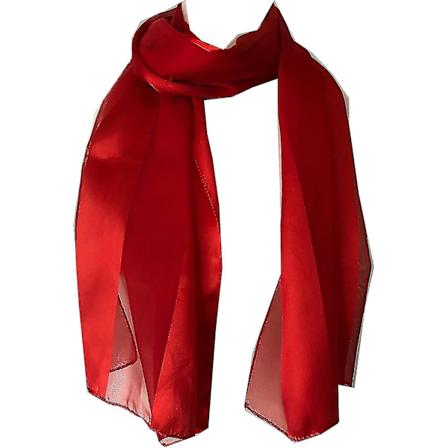 Yksivärinen Chiffong ja Satiiniraidallinen Olaof Ohut Pretty Olaof, 150 cm x 30 cm Upea Lahja